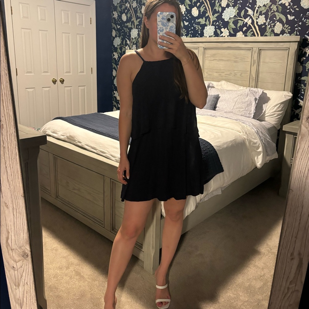 Navy Blue Layered Dress